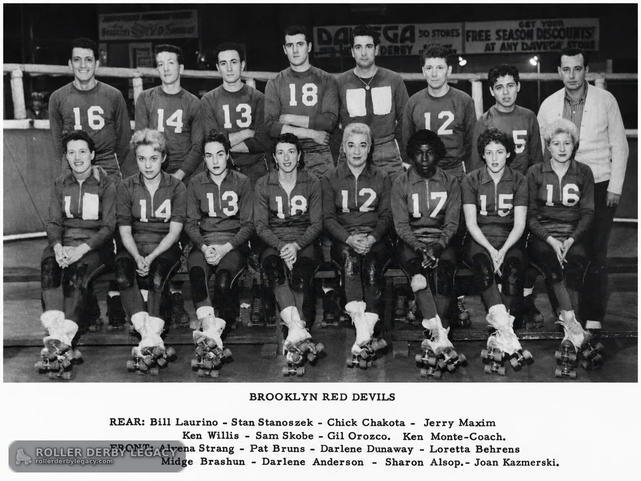 Brooklyn Red Devils Roller Derby Team Portrait