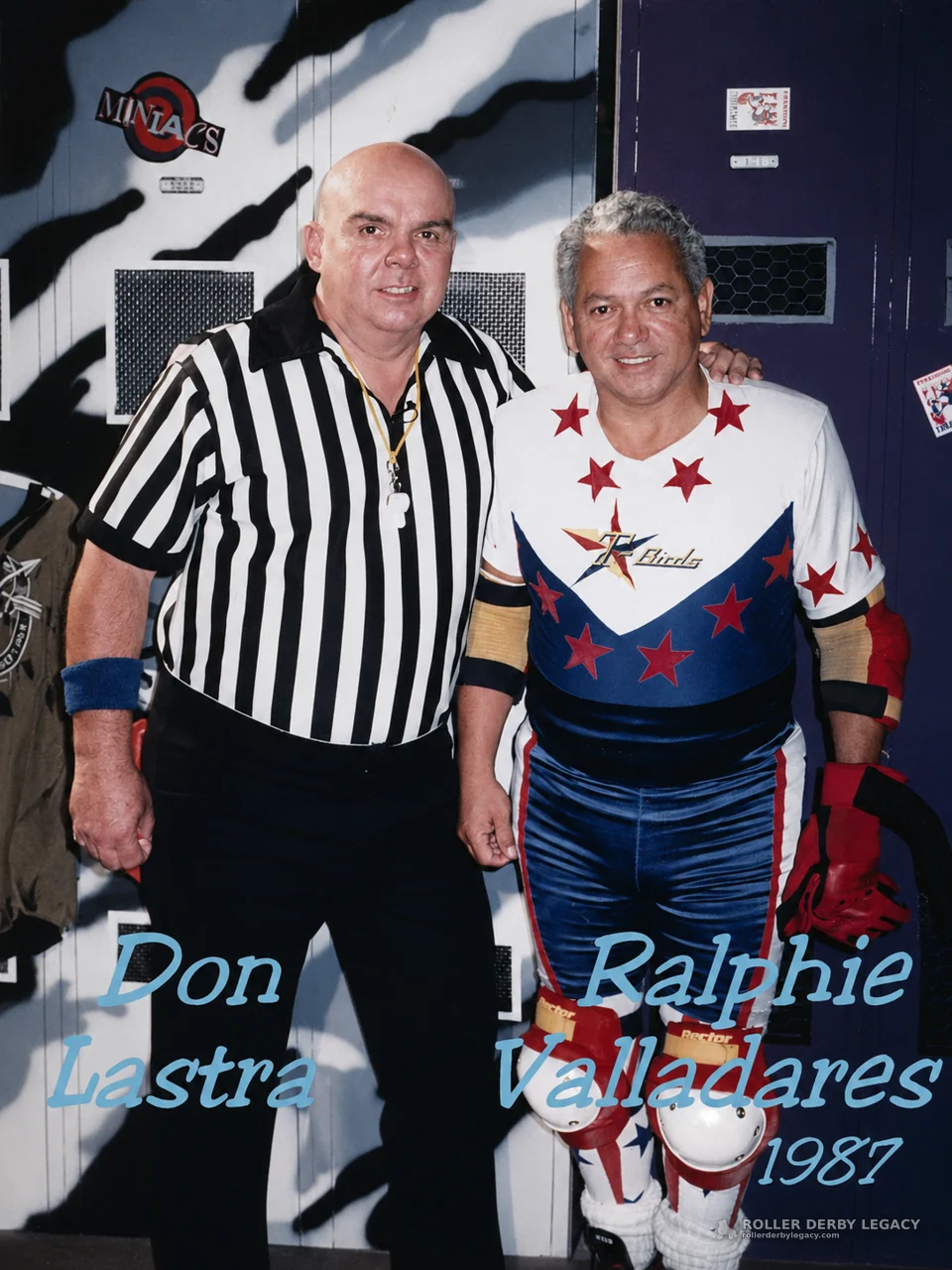 Don Lastra and Ralphie Valladares in Locker Room, 1987