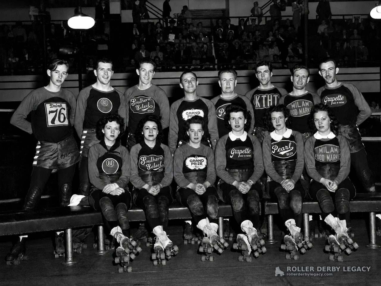 Sponsor-Jersey Roller Derby Group Portrait