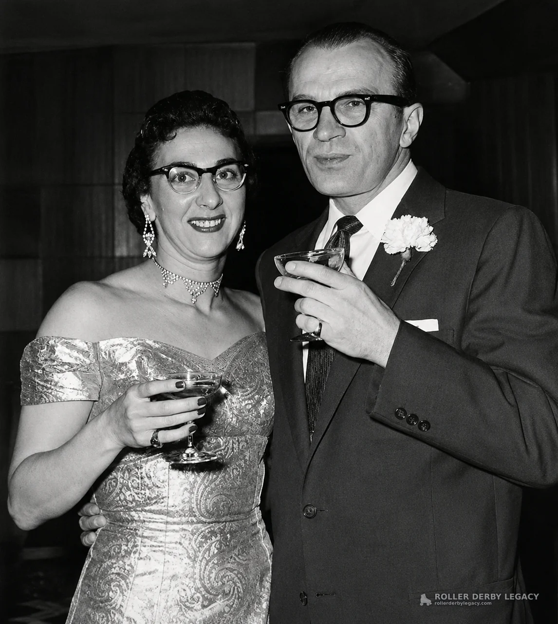 Formal Indoor Portrait with Stemmed Glasses