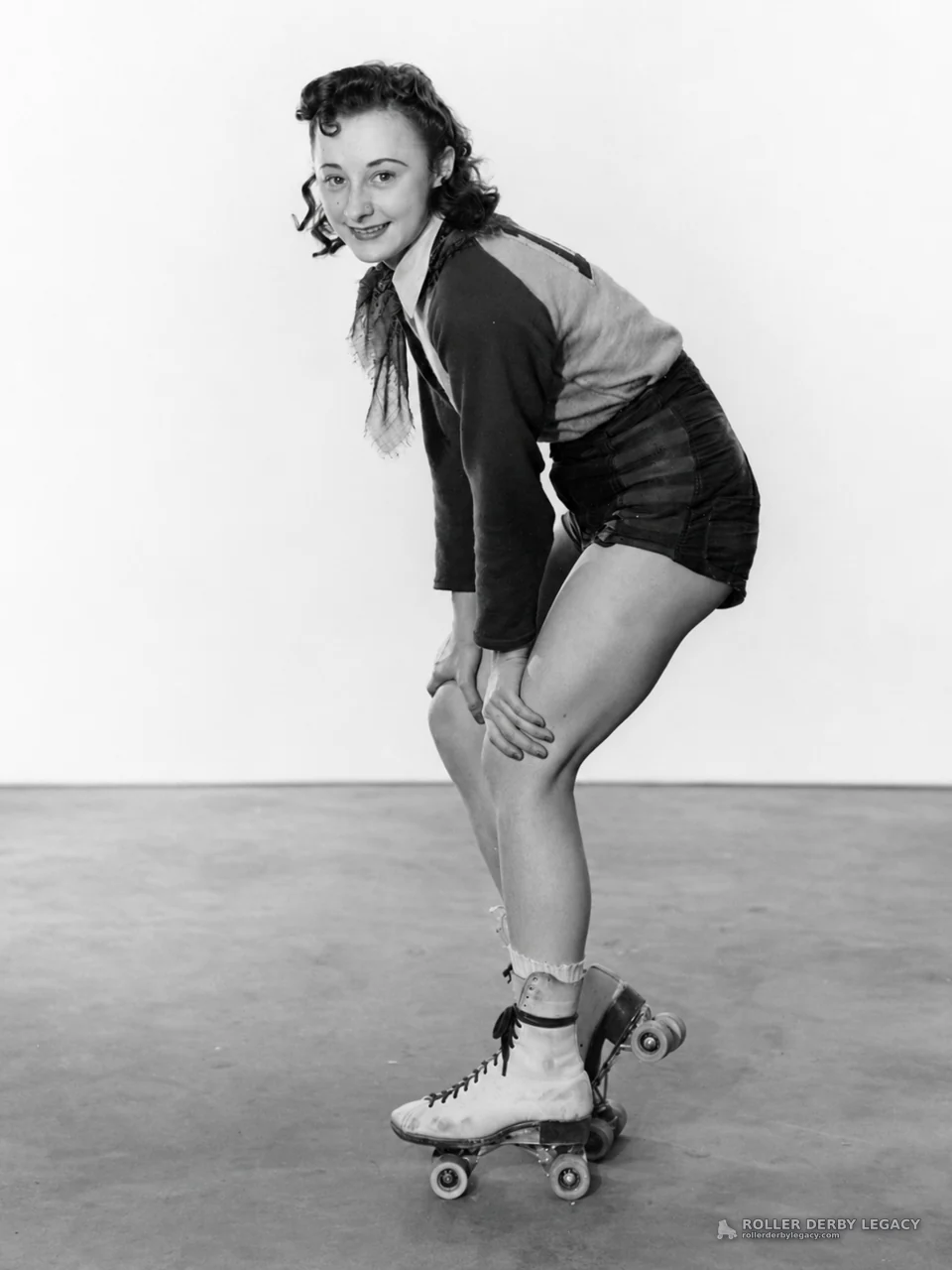 Unidentified Roller Skater Studio Portrait