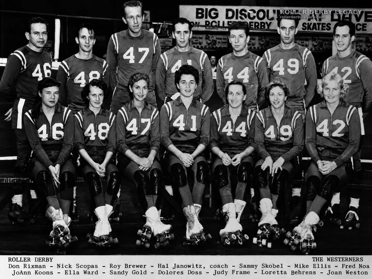 The Westerners Roller Derby Team Group Portrait
