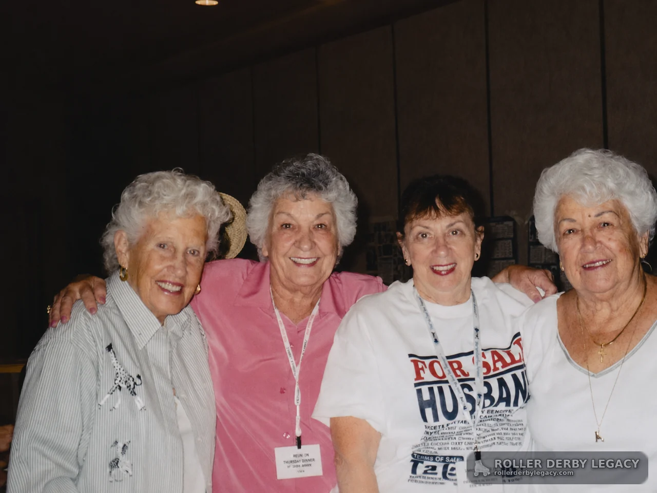 Four Women at Reunion Thursday Dinner, 07-30-2009