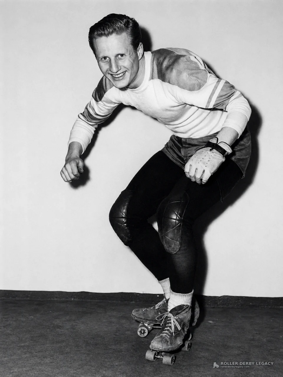 Roller Derby Skater in Studio Crouch