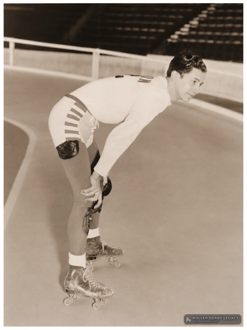 Roller Skater in Indoor Track Portrait