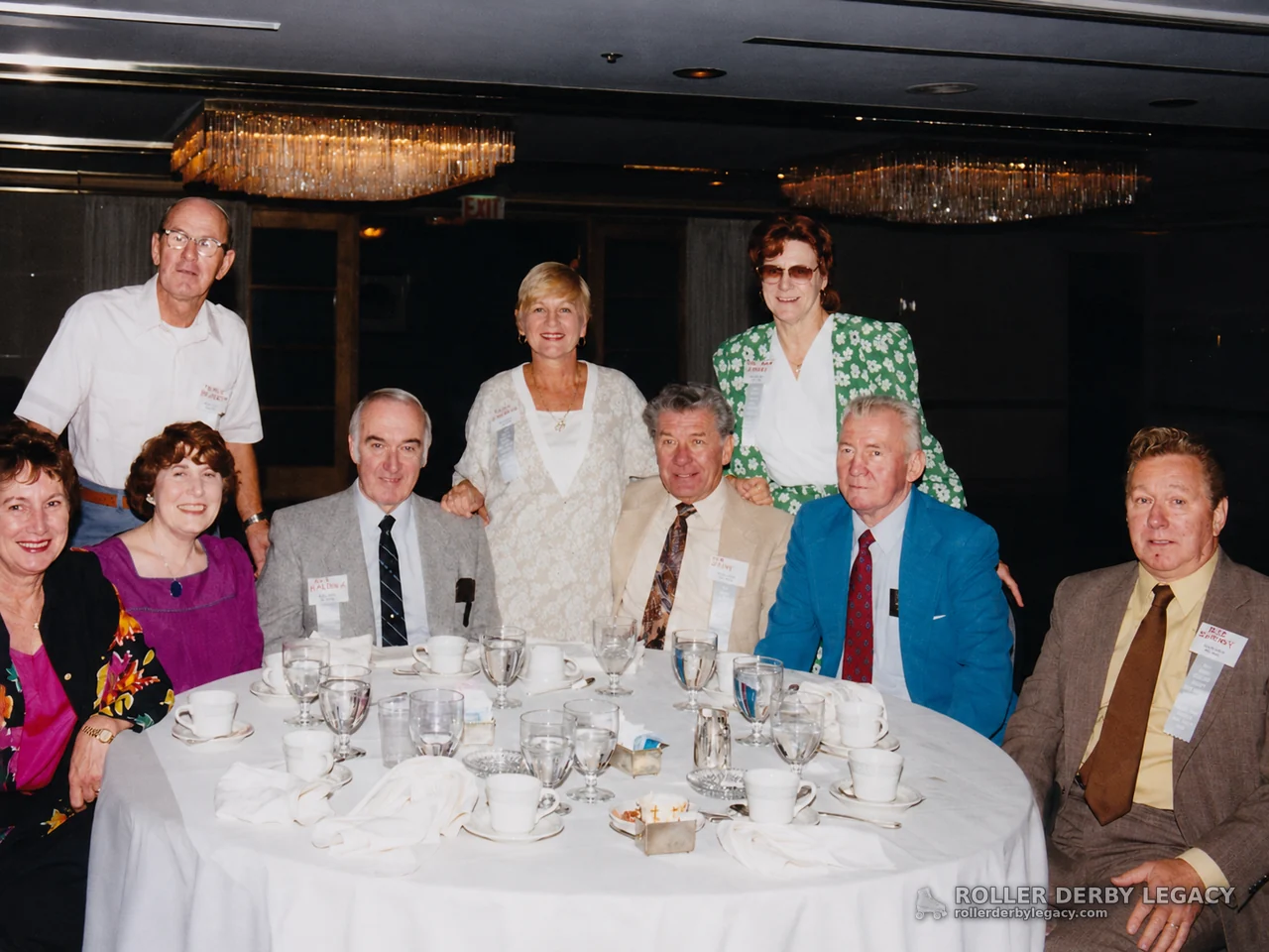 Banquet Group Portrait Around a Round Table