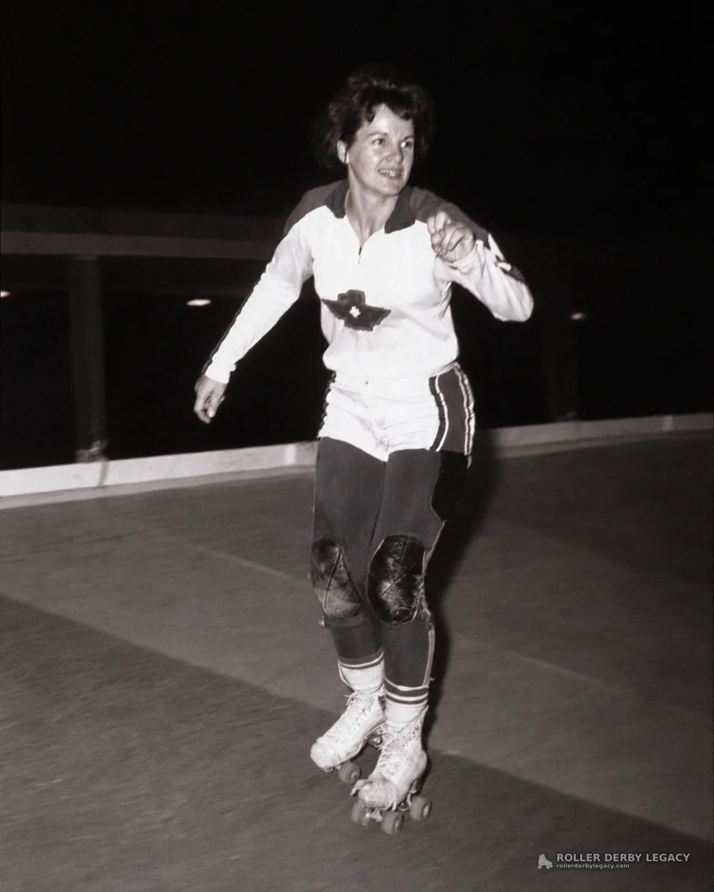 Roller Derby Skater on an Indoor Rink