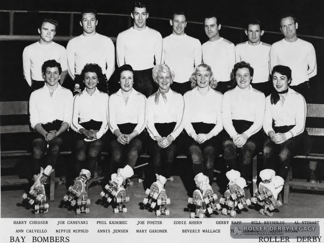 Bay Bombers Roller Derby Team Group Portrait