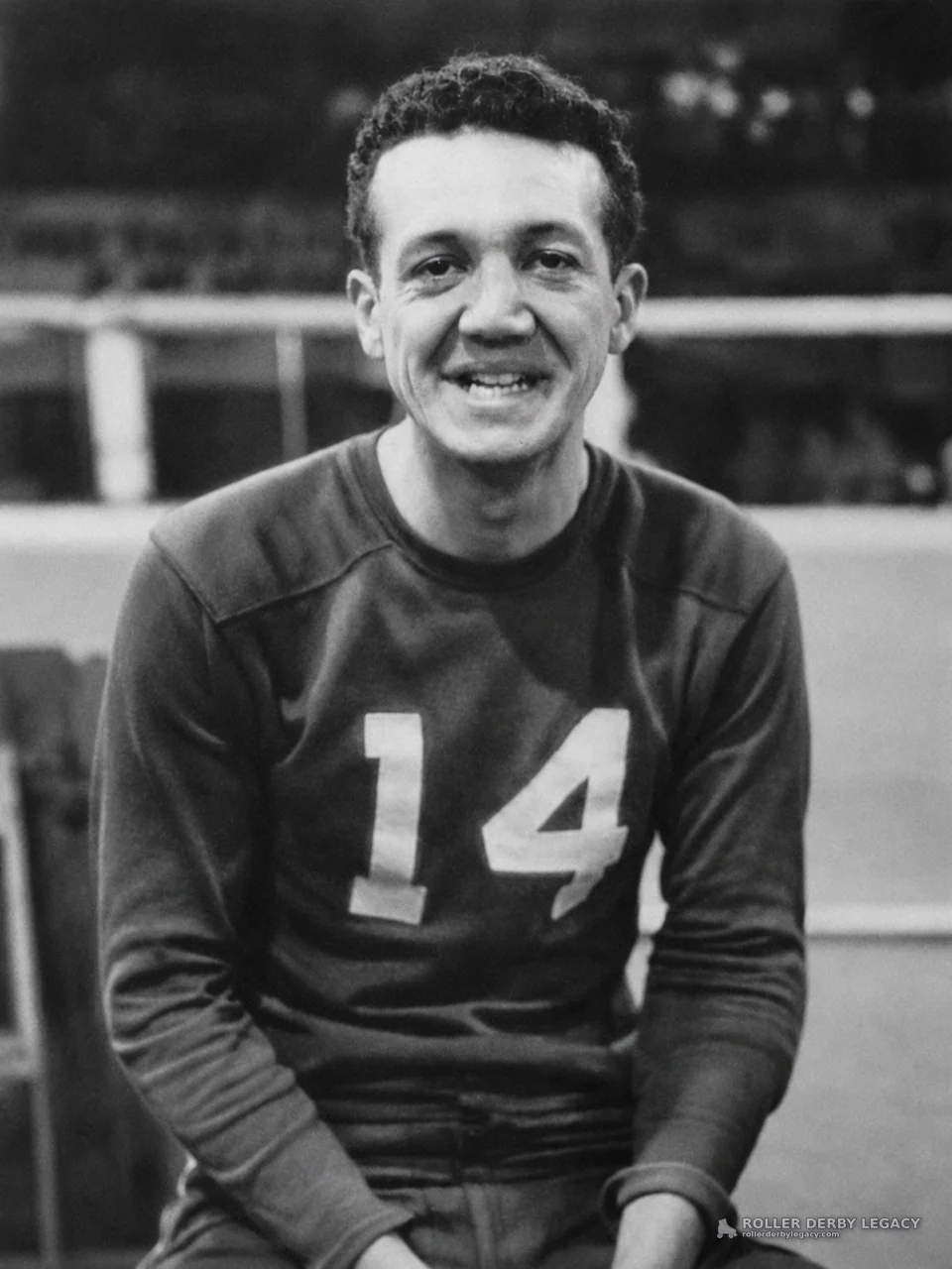 Portrait of Smiling Athlete in Number 14 Jersey