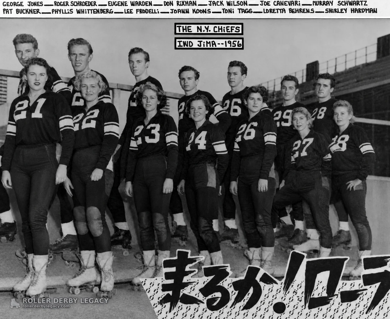 The N.Y. Chiefs Team Lineup, Ind Jima, 1956