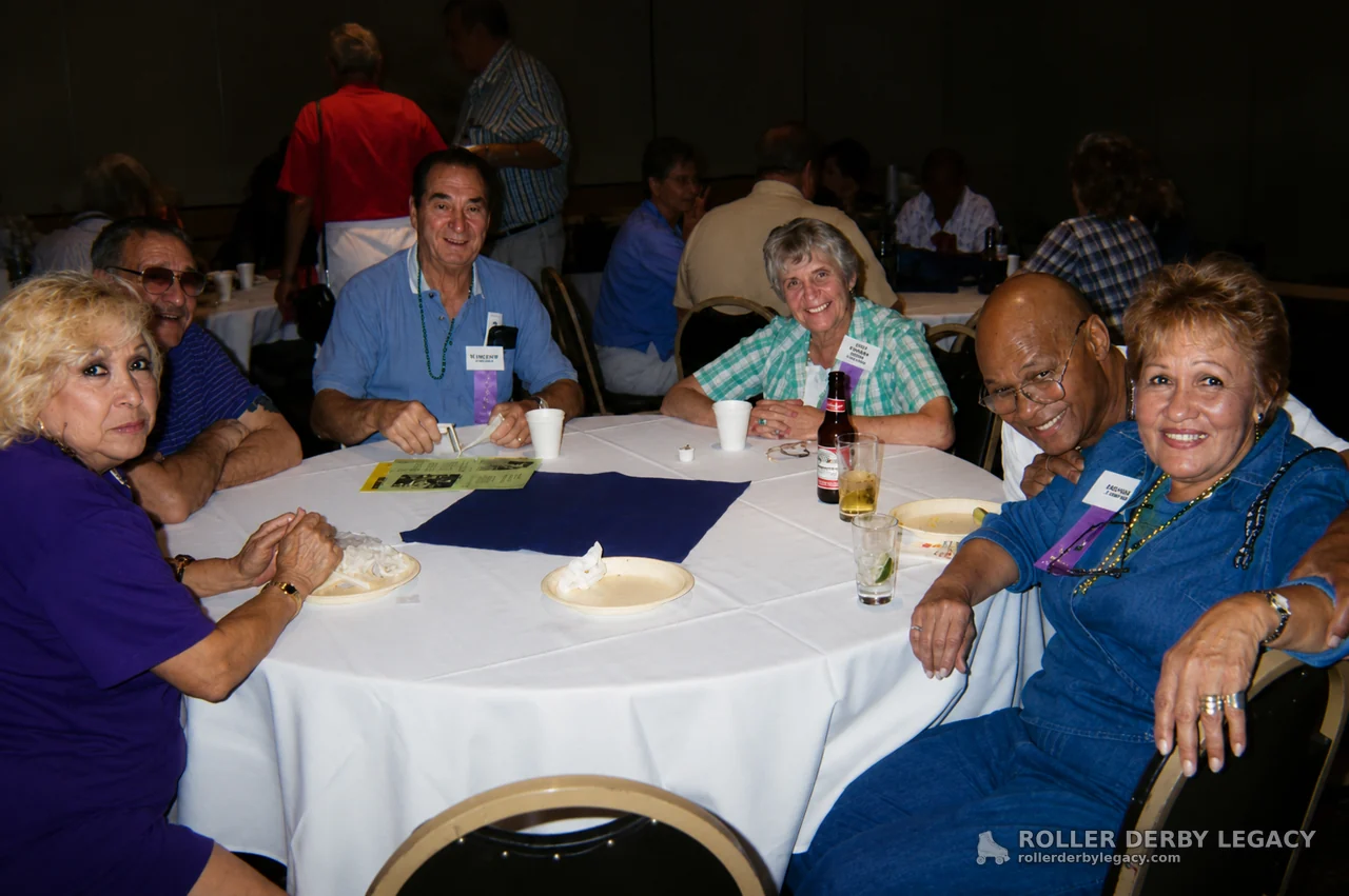 Banquet Table Group Portrait with Name Badges