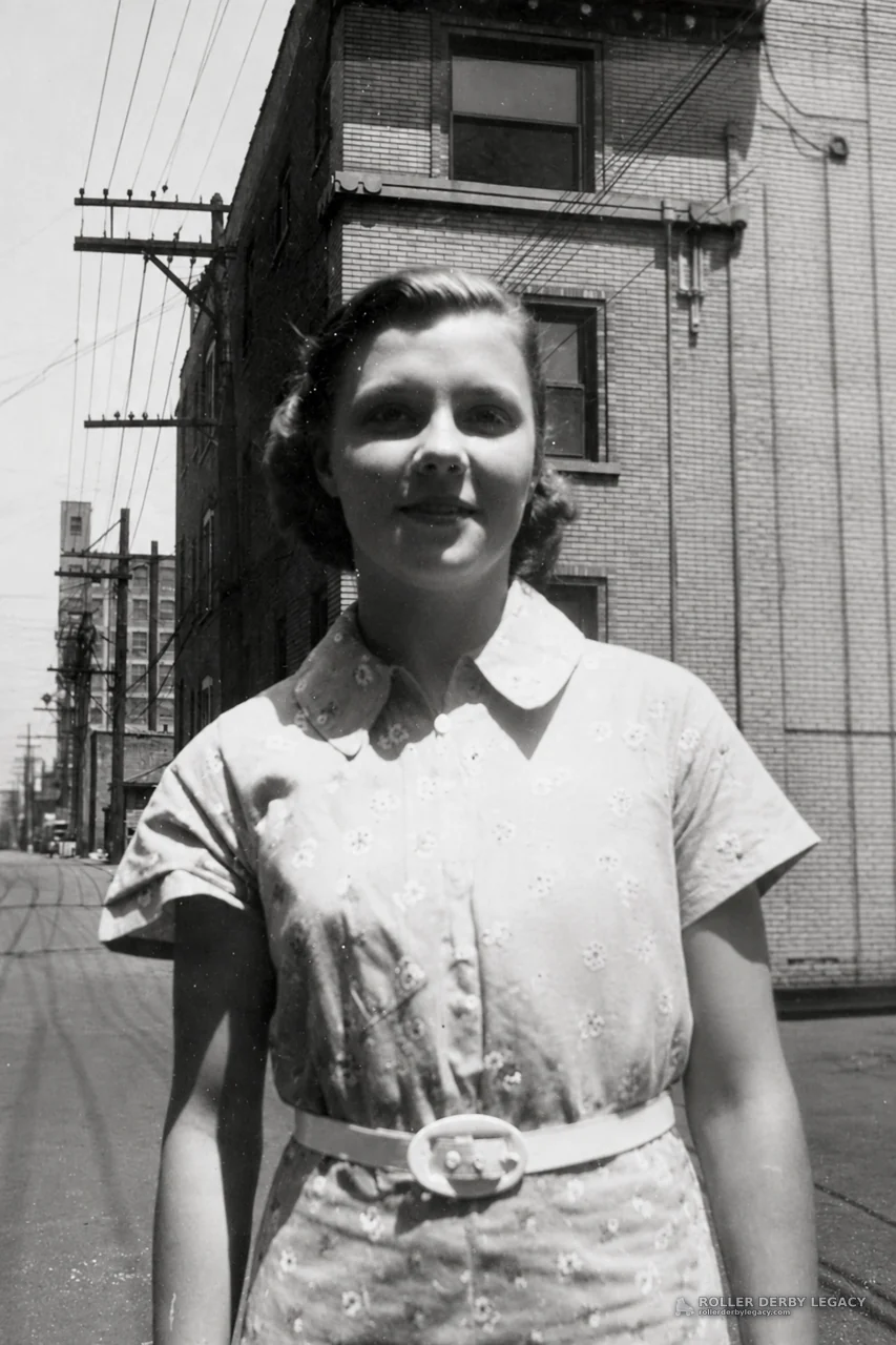Woman in Patterned Dress on Urban Street