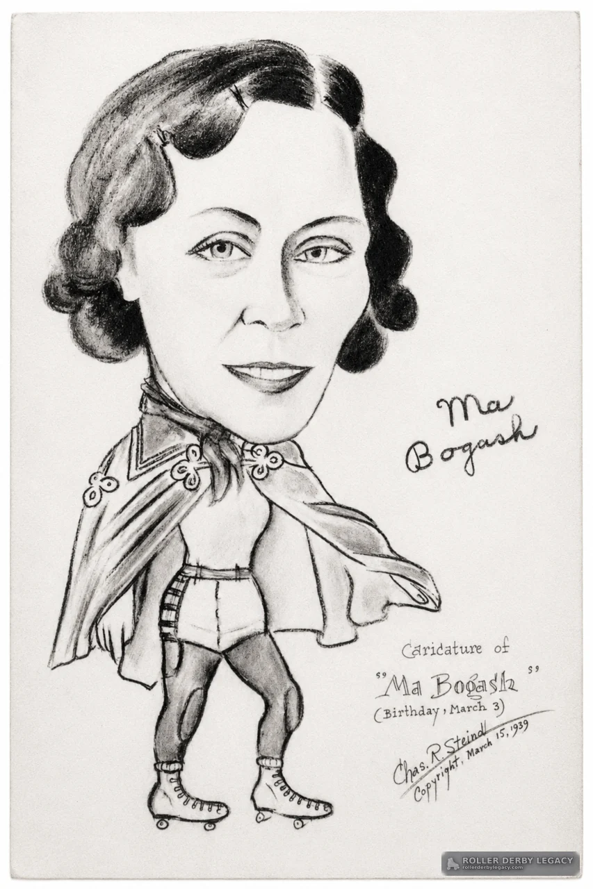 Caricature of “Ma Bogash,” 1939