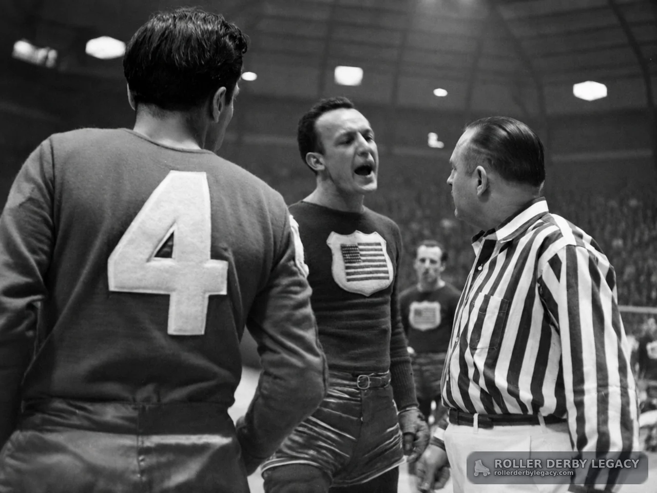 Skater Disputes a Call With a Striped Official