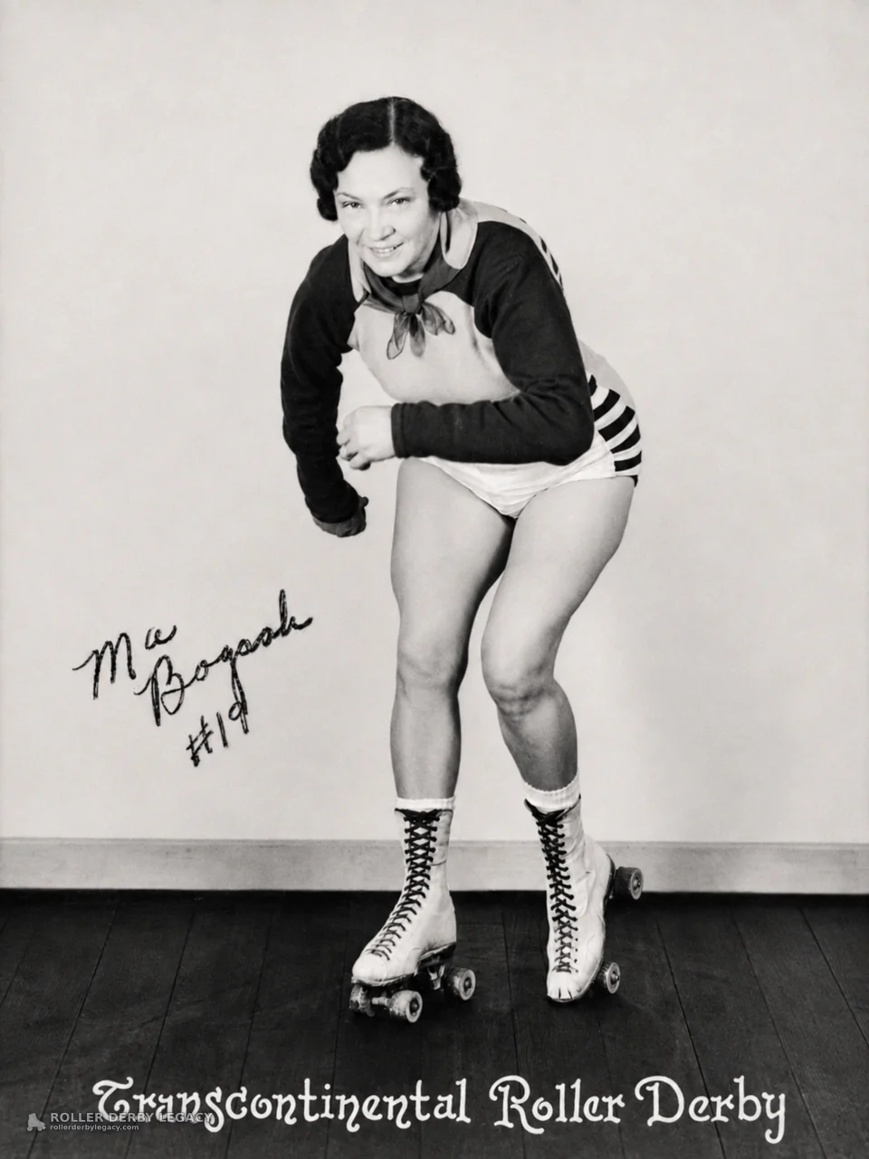 Mae Beegle #19 Transcontinental Roller Derby Studio Portrait