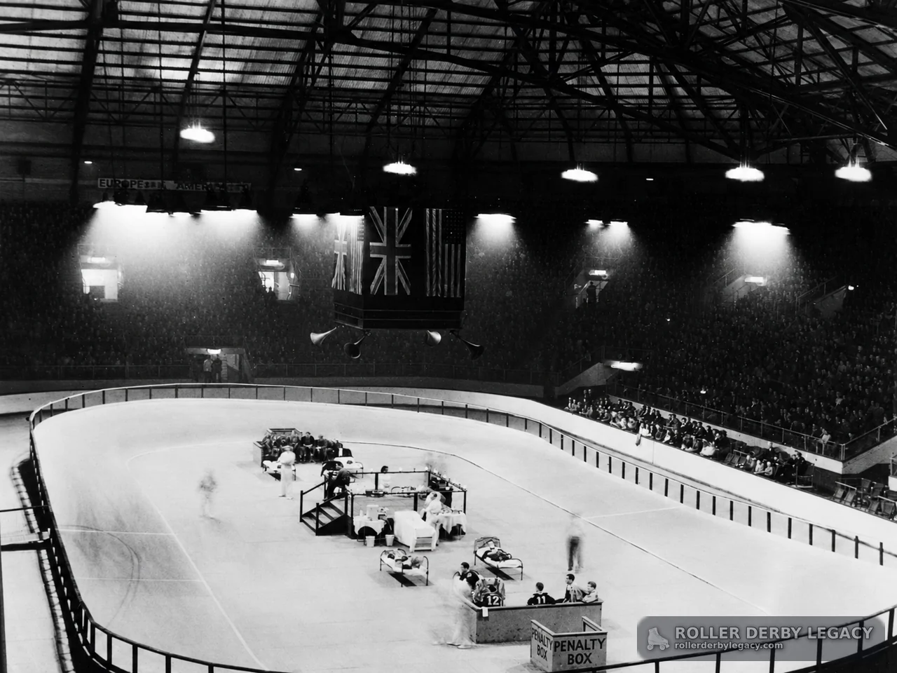 Indoor Roller Derby Arena with Penalty Box