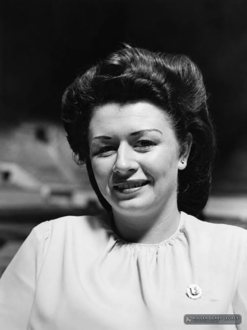Unidentified Woman in Light Blouse, Outdoor Portrait