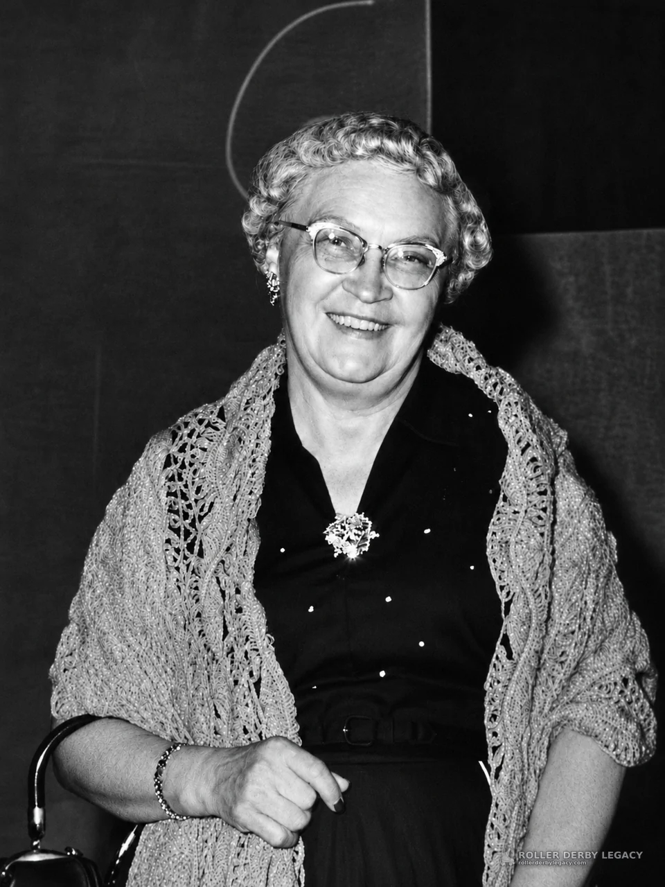 Portrait of a Smiling Woman in a Lace Shawl