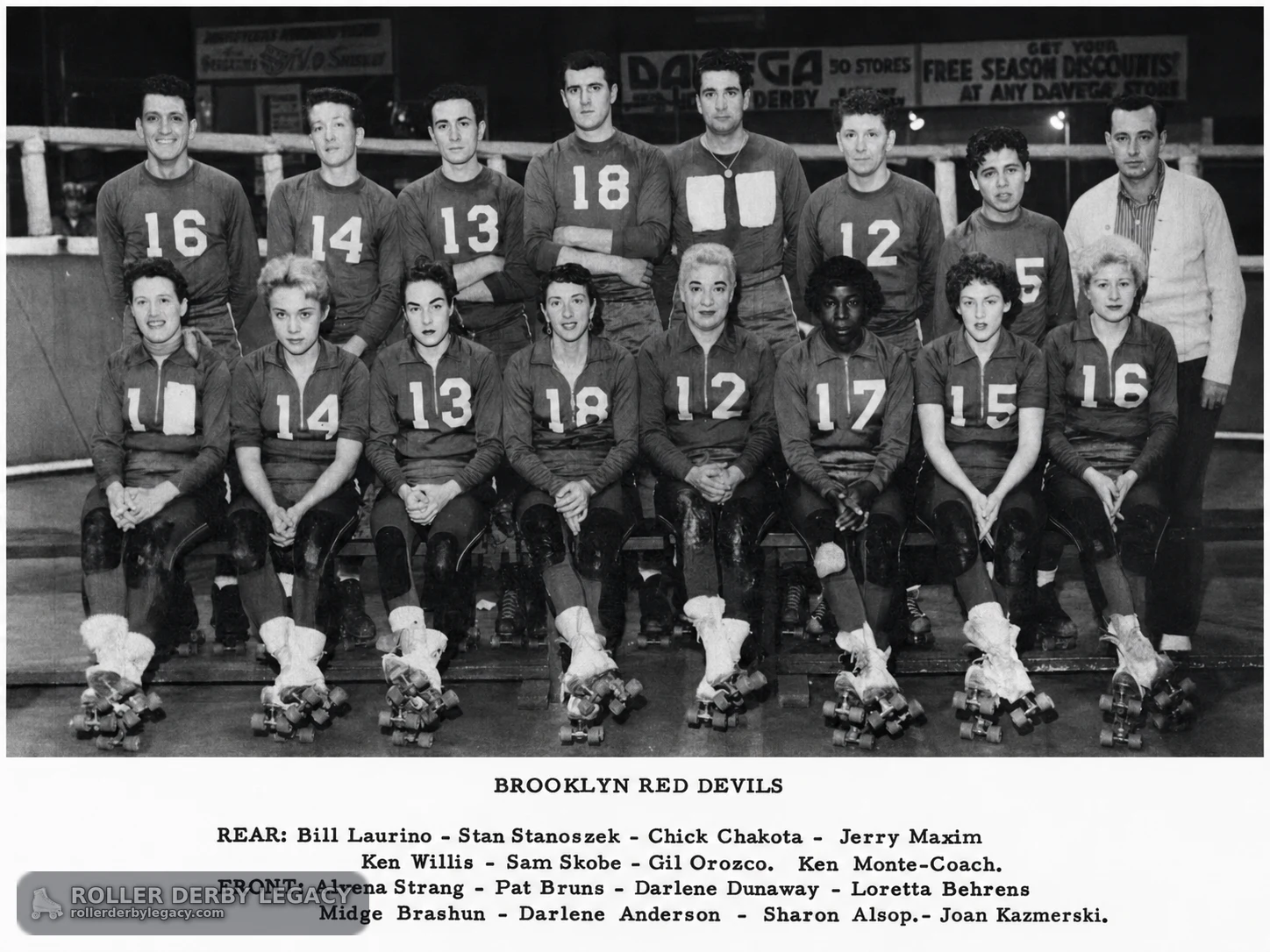 Brooklyn Red Devils Roller Derby Team Portrait