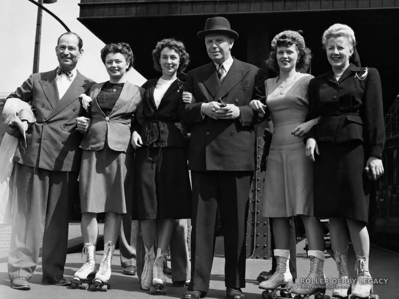 Outdoor Group Portrait with Roller Skaters