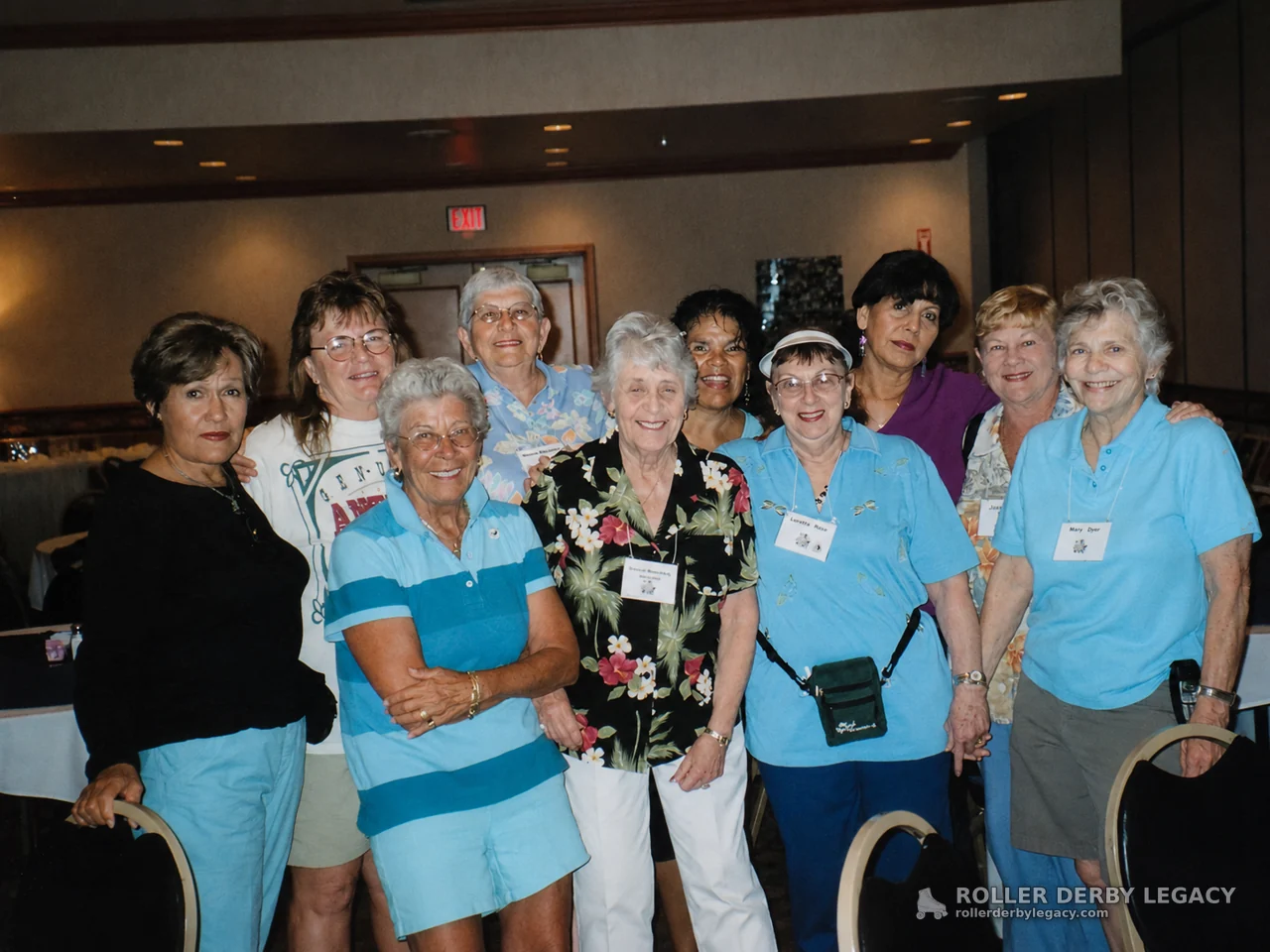 Group Portrait in Banquet Room with Name Badges