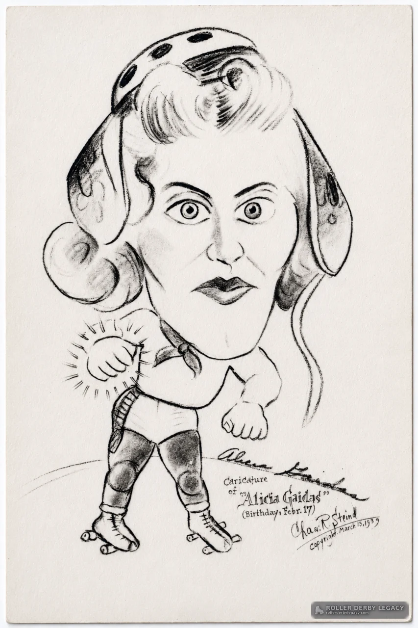 Caricature Labeled “Alicia Gaidas,” 1939