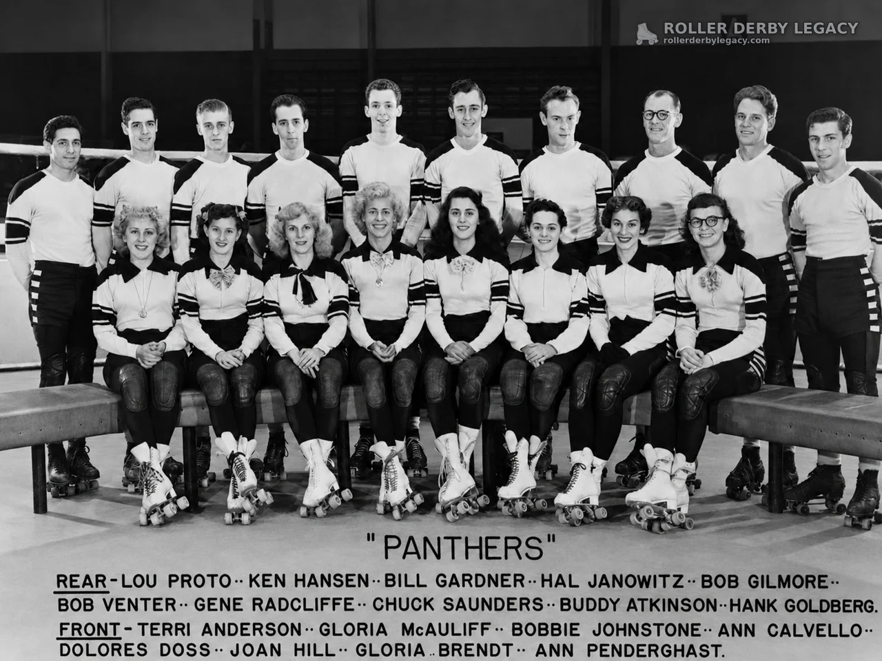 Panthers Roller Skating Team Group Portrait