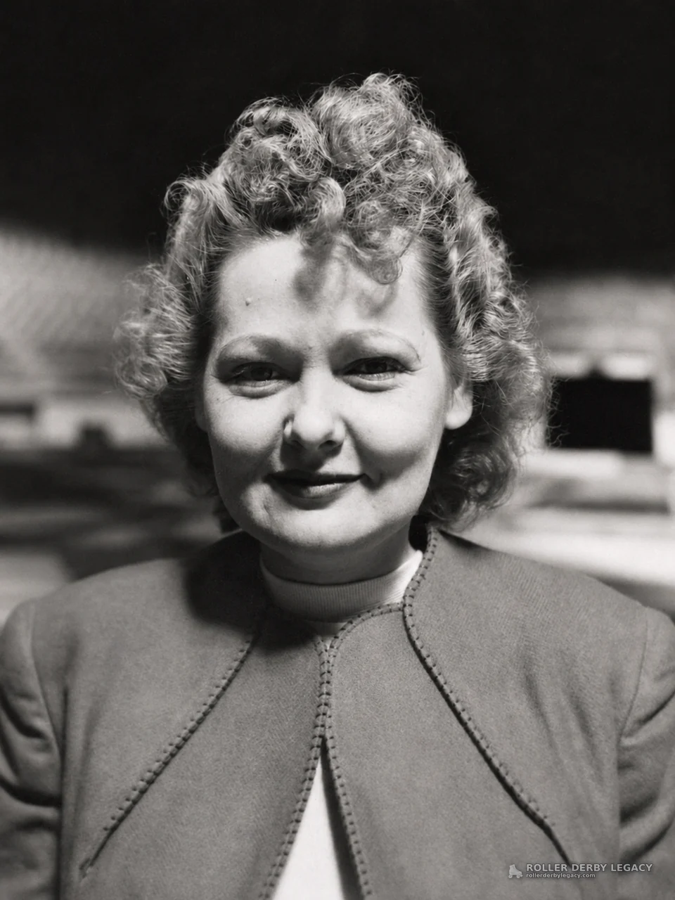 Black-and-White Outdoor Portrait of an Unidentified Woman