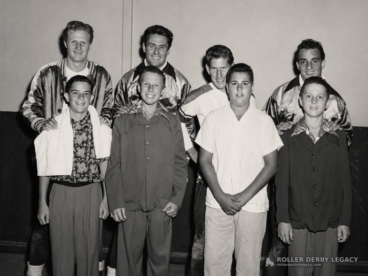 Indoor Group Portrait with Satin Jackets, 1950s