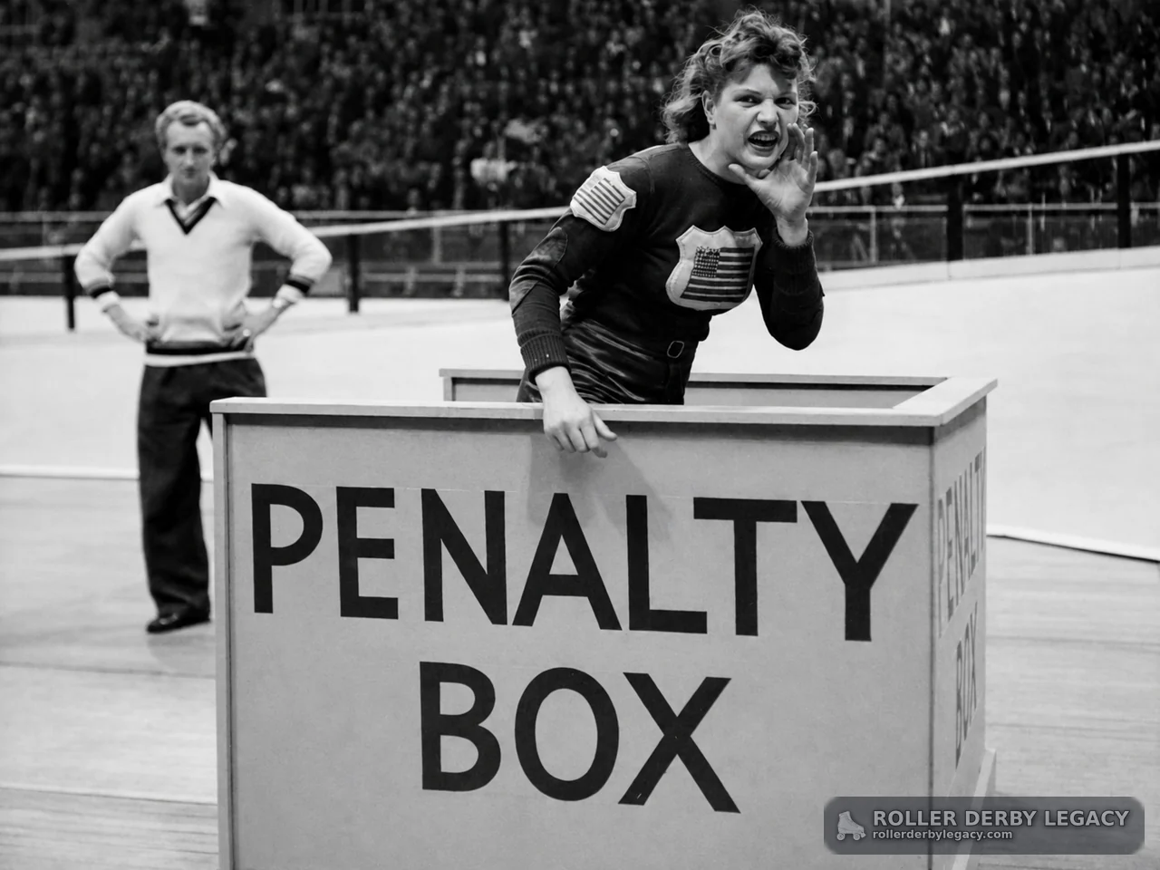 Skater Calling Out from the Penalty Box