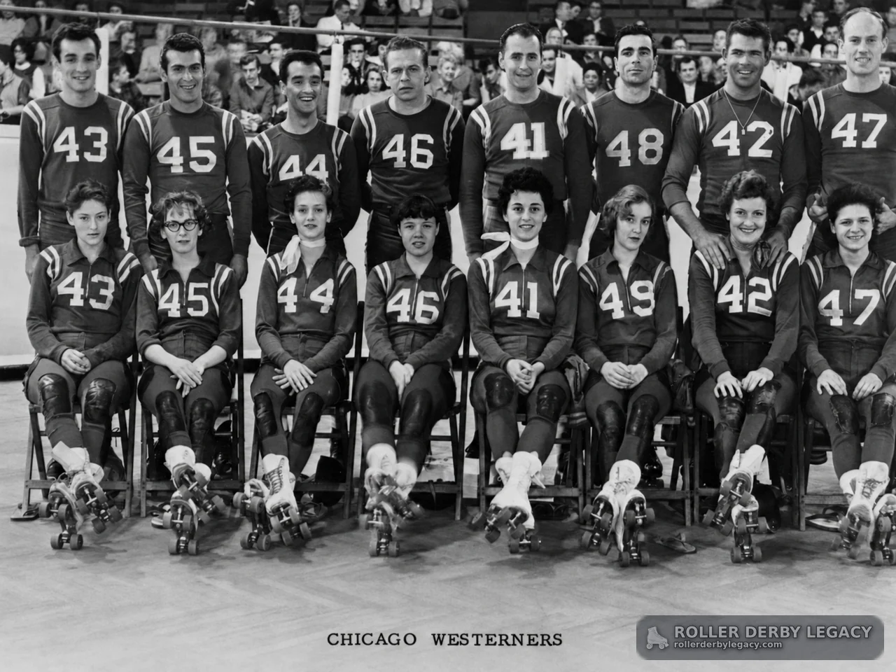 Chicago Westerners Roller Derby Team Portrait