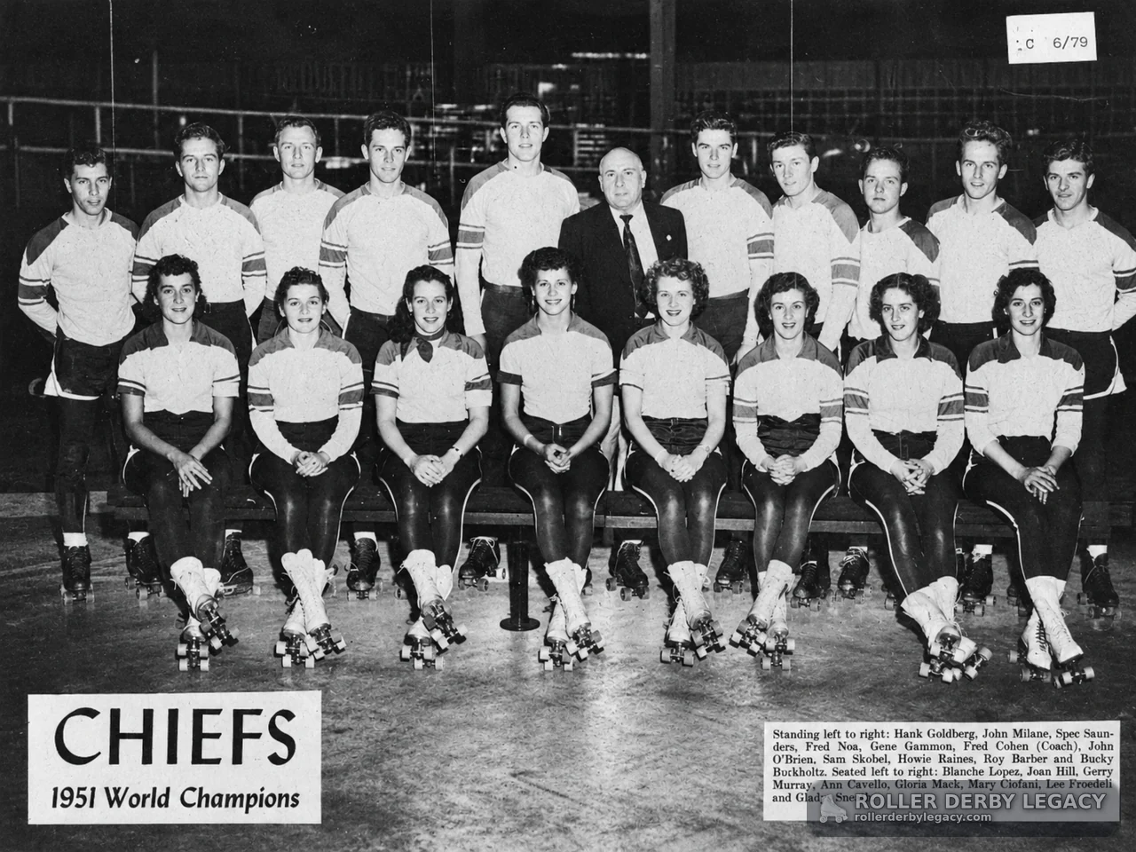 Chiefs 1951 World Champions Team Portrait