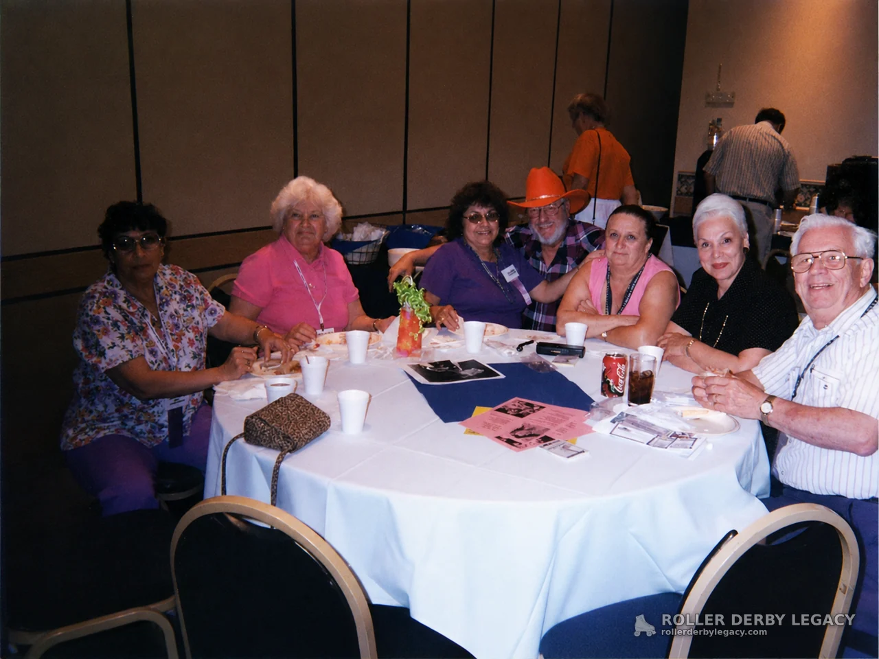 Group Seated at Banquet Table