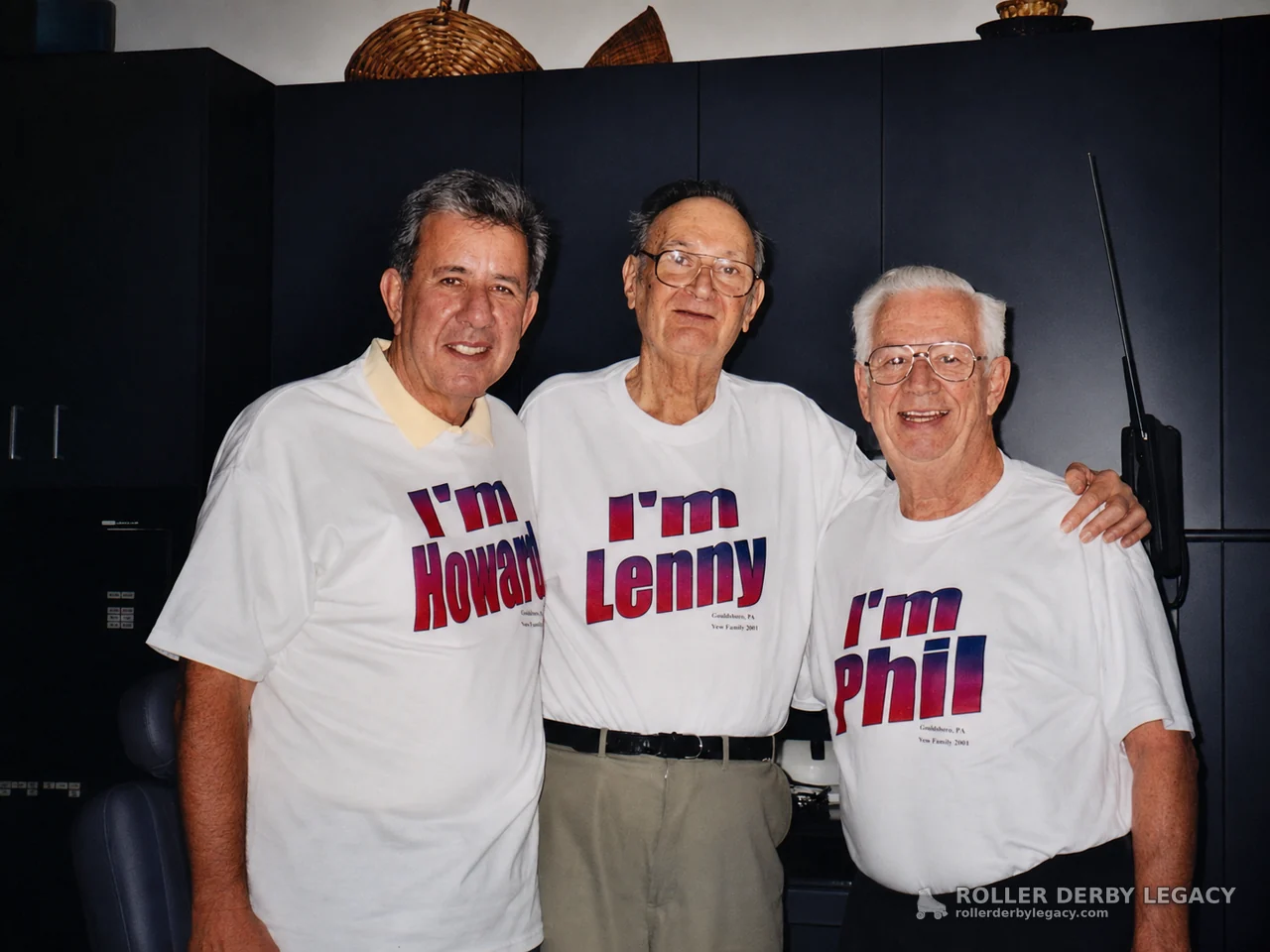 Three Men Wearing “I'm Howard,” “I'm Lenny,” and “I'm Phil” T-Shirts